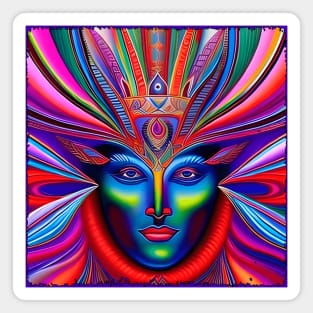 New World Gods (28) - Mesoamerican Inspired Psychedelic Art Magnet